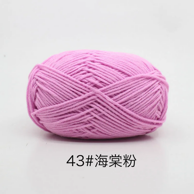 50g/Set 4ply Milk Cotton Knitting Wool Yarn Needlework Dyed