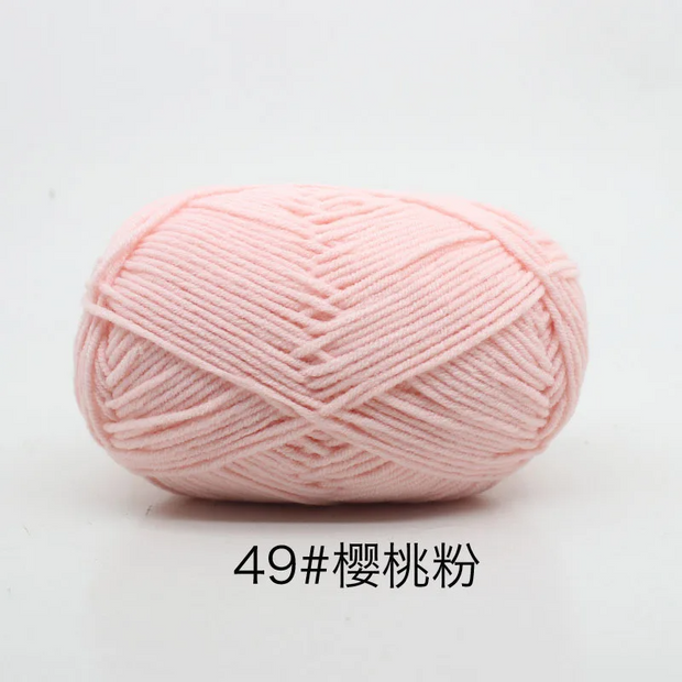 50g/Set 4ply Milk Cotton Knitting Wool Yarn Needlework Dyed