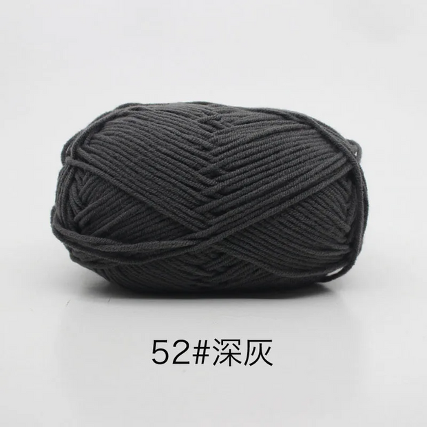 50g/Set 4ply Milk Cotton Knitting Wool Yarn Needlework Dyed