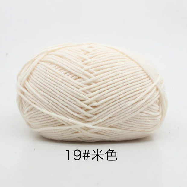 50g/Set 4ply Milk Cotton Knitting Wool Yarn Needlework Dyed