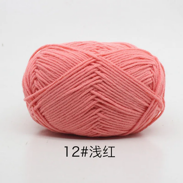 50g/Set 4ply Milk Cotton Knitting Wool Yarn Needlework Dyed