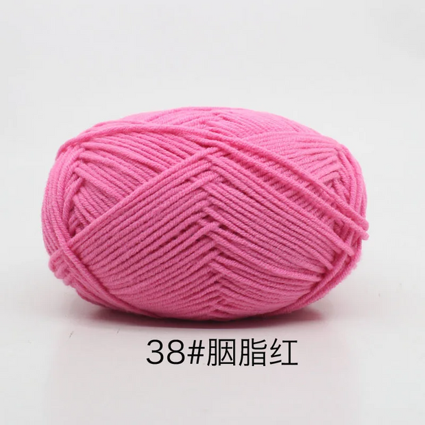 50g/Set 4ply Milk Cotton Knitting Wool Yarn Needlework Dyed