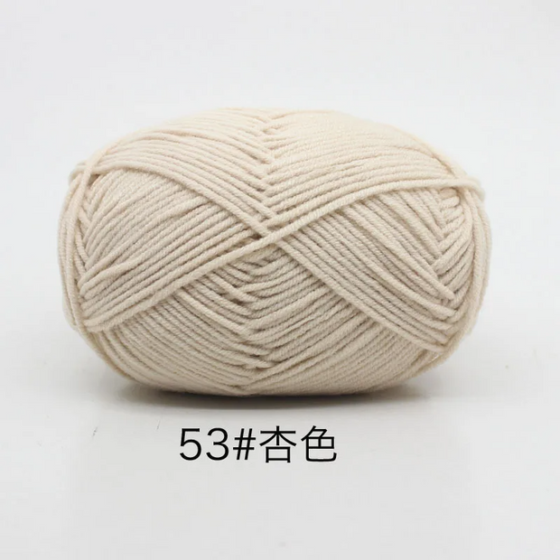 50g/Set 4ply Milk Cotton Knitting Wool Yarn Needlework Dyed