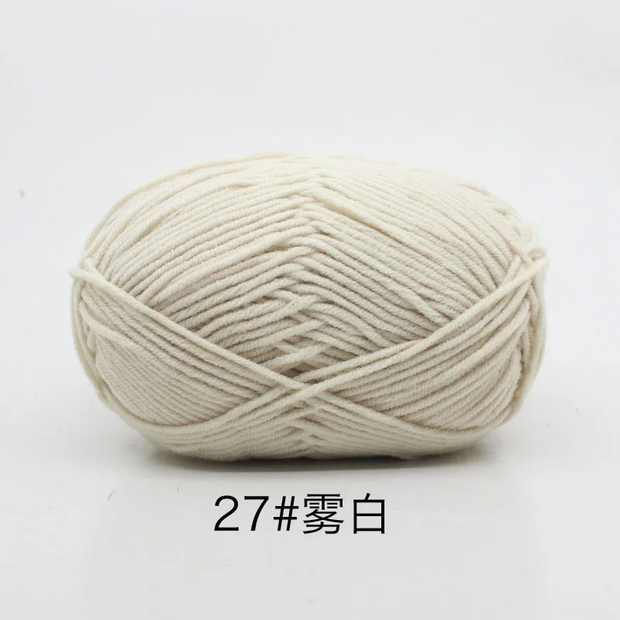 50g/Set 4ply Milk Cotton Knitting Wool Yarn Needlework Dyed