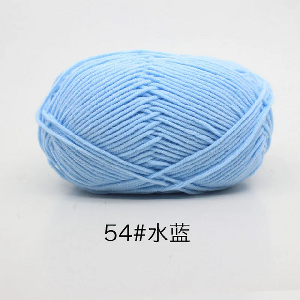 50g/Set 4ply Milk Cotton Knitting Wool Yarn Needlework Dyed