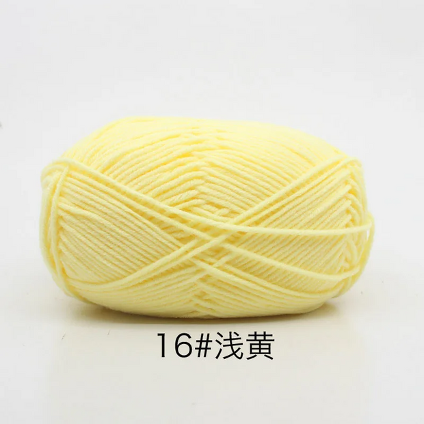 50g/Set 4ply Milk Cotton Knitting Wool Yarn Needlework Dyed