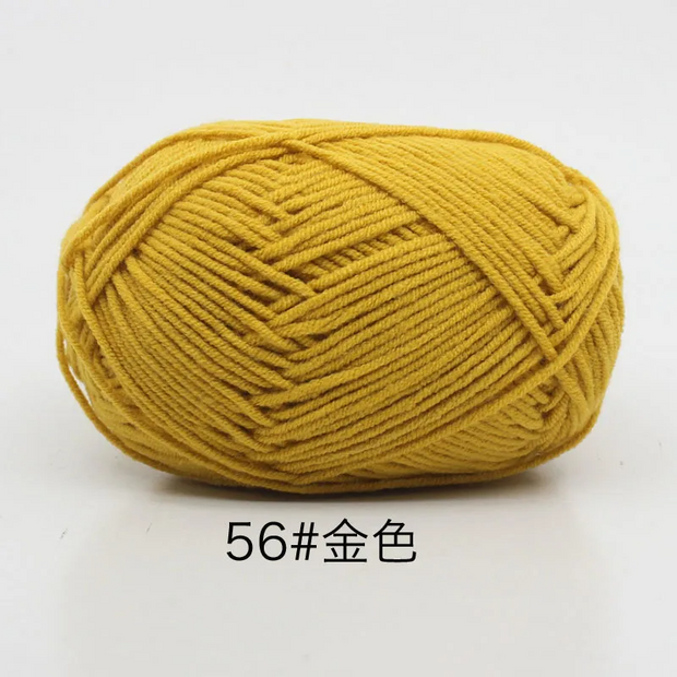 50g/Set 4ply Milk Cotton Knitting Wool Yarn Needlework Dyed