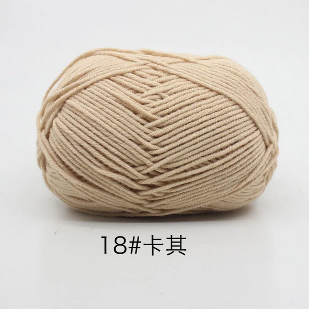 50g/Set 4ply Milk Cotton Knitting Wool Yarn Needlework Dyed