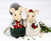 Wedding Mice Felt Ornaments