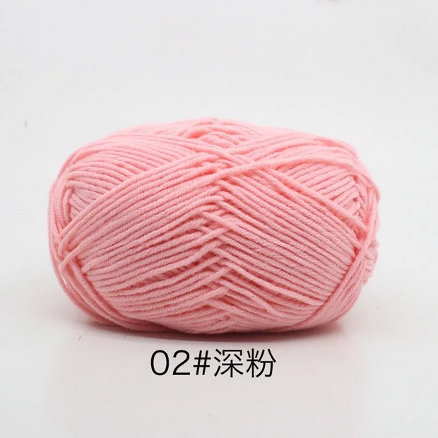 50g/Set 4ply Milk Cotton Knitting Wool Yarn Needlework Dyed