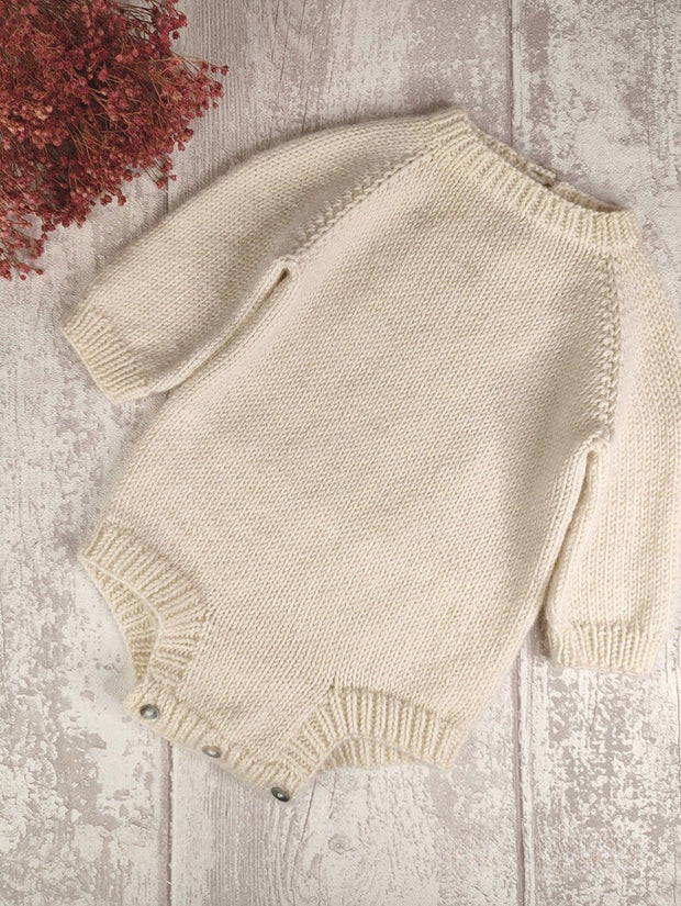 Sunday Morning Baby Romper Knitting Pattern