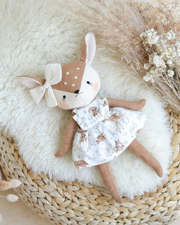 reindeer decoration stuffed animal fawn doll sewing pattern