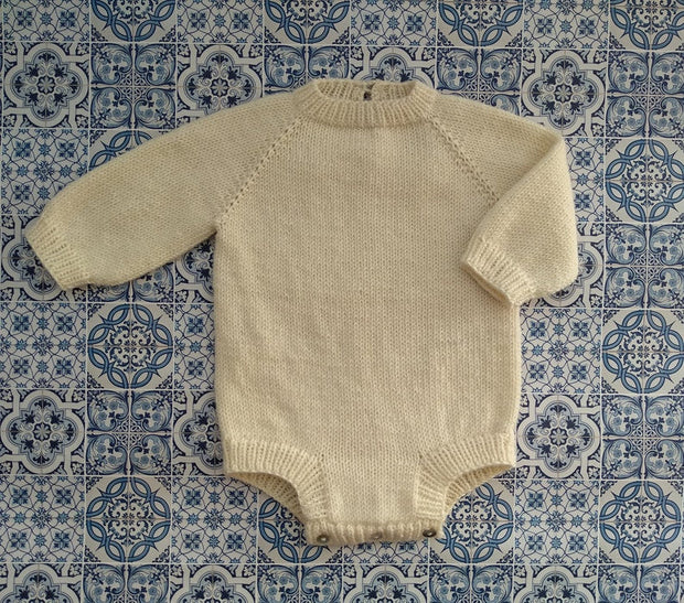 Sunday Morning Baby Romper Knitting Pattern