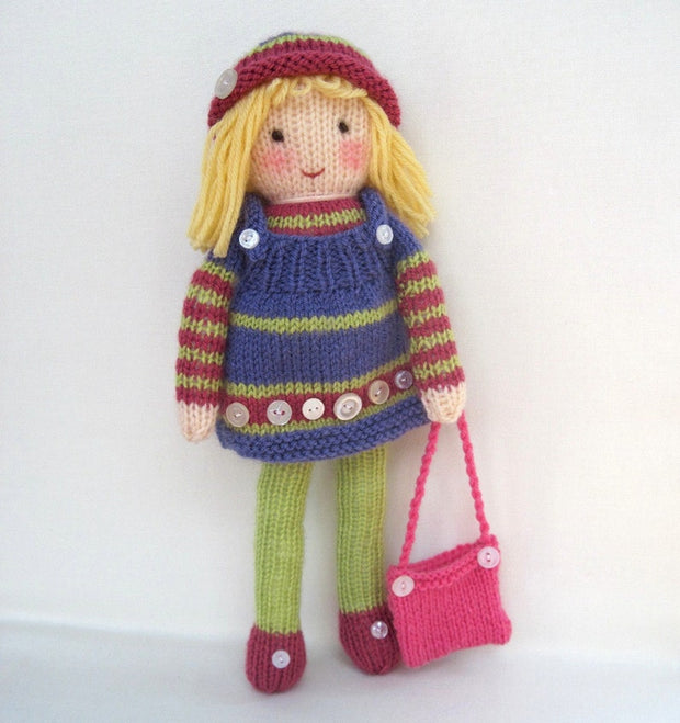 Betsy Button - toy doll knitting pattern