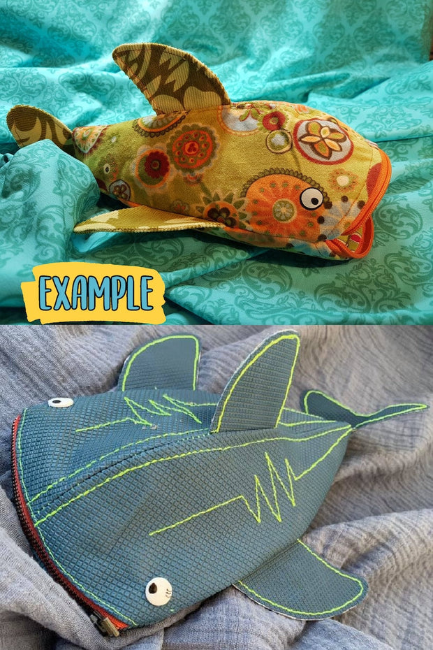 Tutorial and Pattern Pencil Case Whale Shark