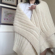 Blanket knitting pattern for many sizes