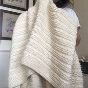 Blanket knitting pattern for many sizes