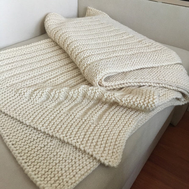 Blanket knitting pattern for many sizes