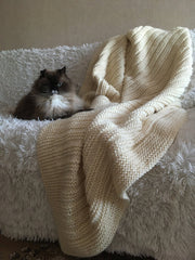 Blanket knitting pattern for many sizes