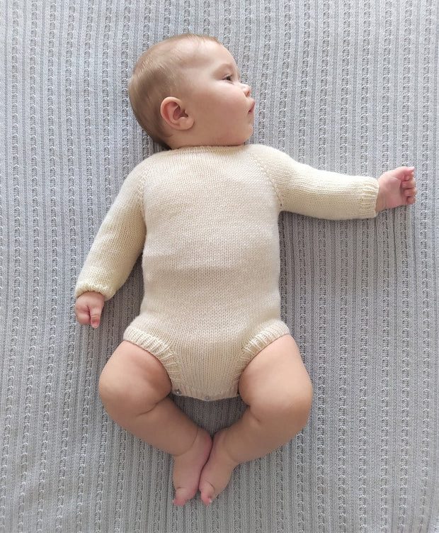 Sunday Morning Baby Romper Knitting Pattern