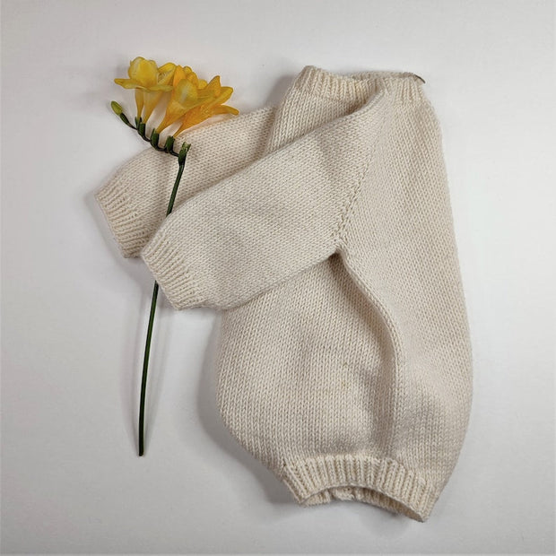 Sunday Morning Baby Romper Knitting Pattern