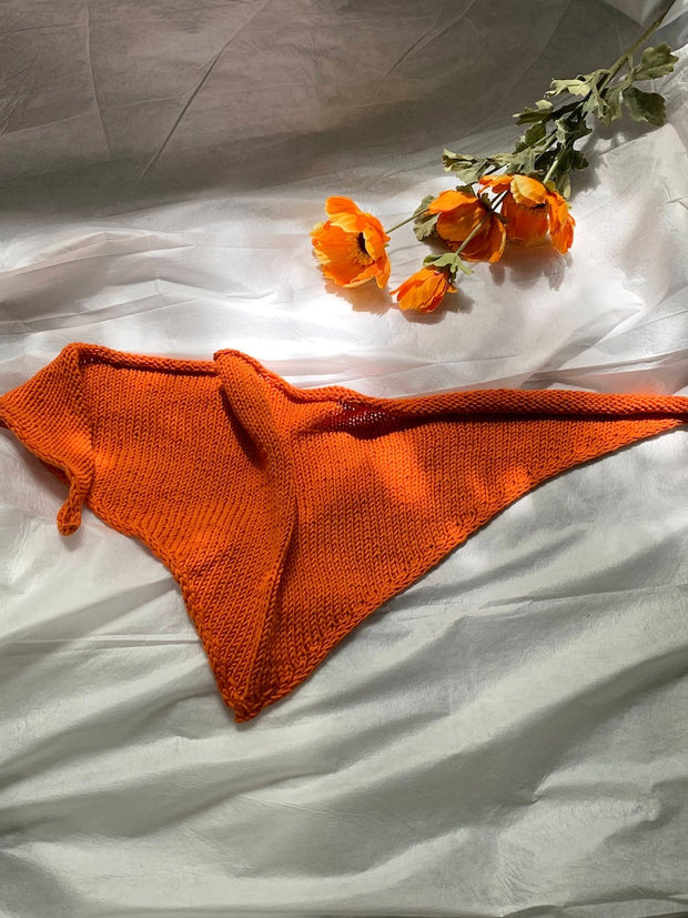 Bandana knitting pattern (English and French)