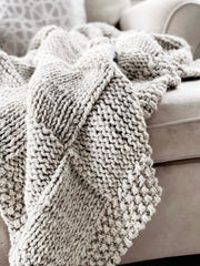 Basketweave Blanket Throw Afghan  knitting Pattern