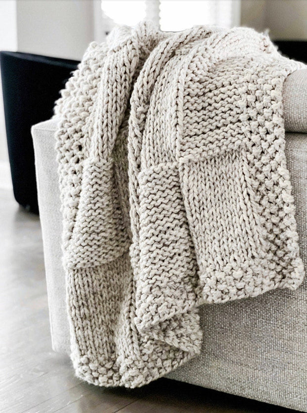 Basketweave Blanket Throw Afghan  knitting Pattern