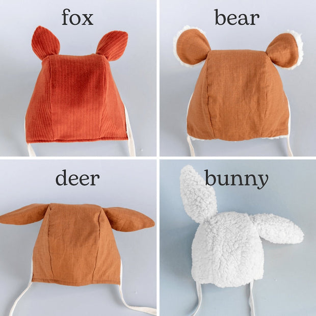 Bear Hat with Ears Sewing Pattern Pack