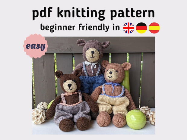 Bear Simple Knitting Pattern