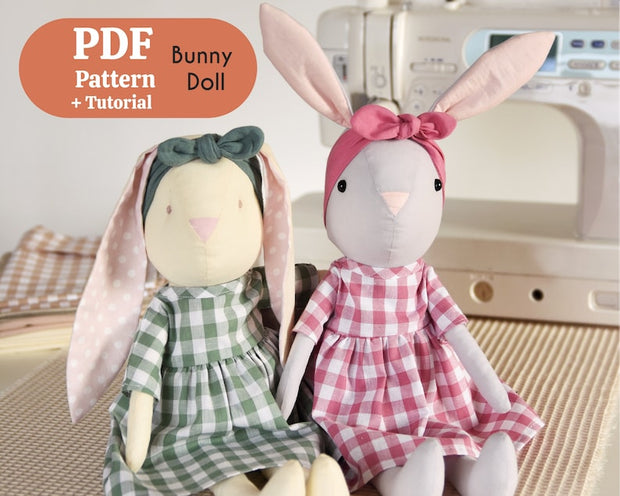 Stuffed bunny pattern with clothes pdf Bunny Doll pattern