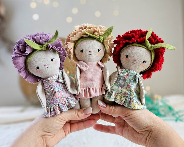 Stuffed Flower Doll Sewing Pattern