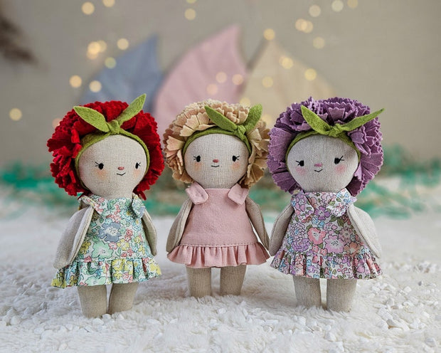 Stuffed Flower Doll Sewing Pattern